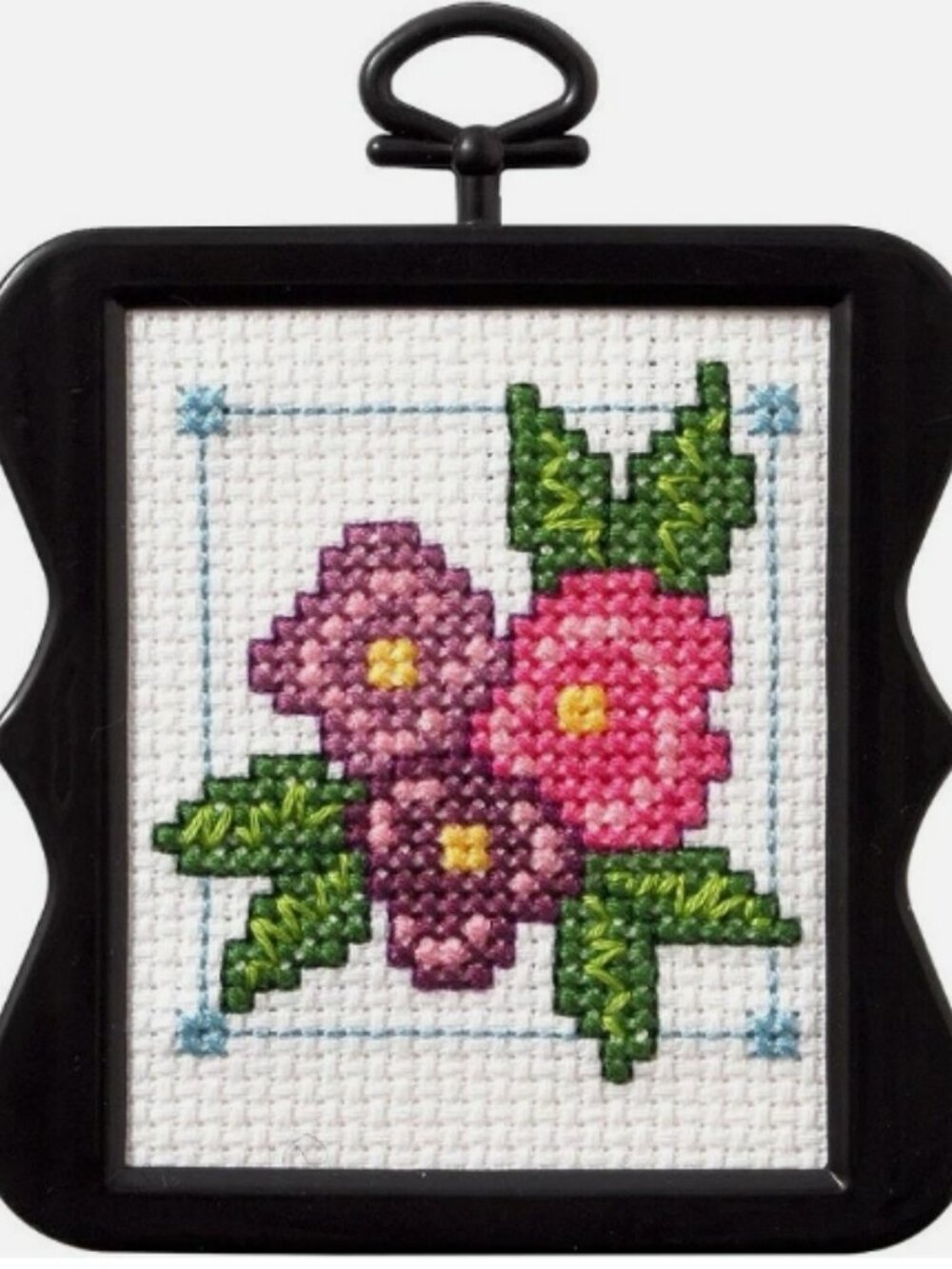 Plaid Bucilla Beginner Mini Counted Cross Stitch Flower Bunch Complete Kit 3"